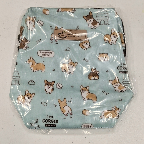 Waterproof Corgi Large Opening Makeup Cosmetic Bag - Picture 8 of 15